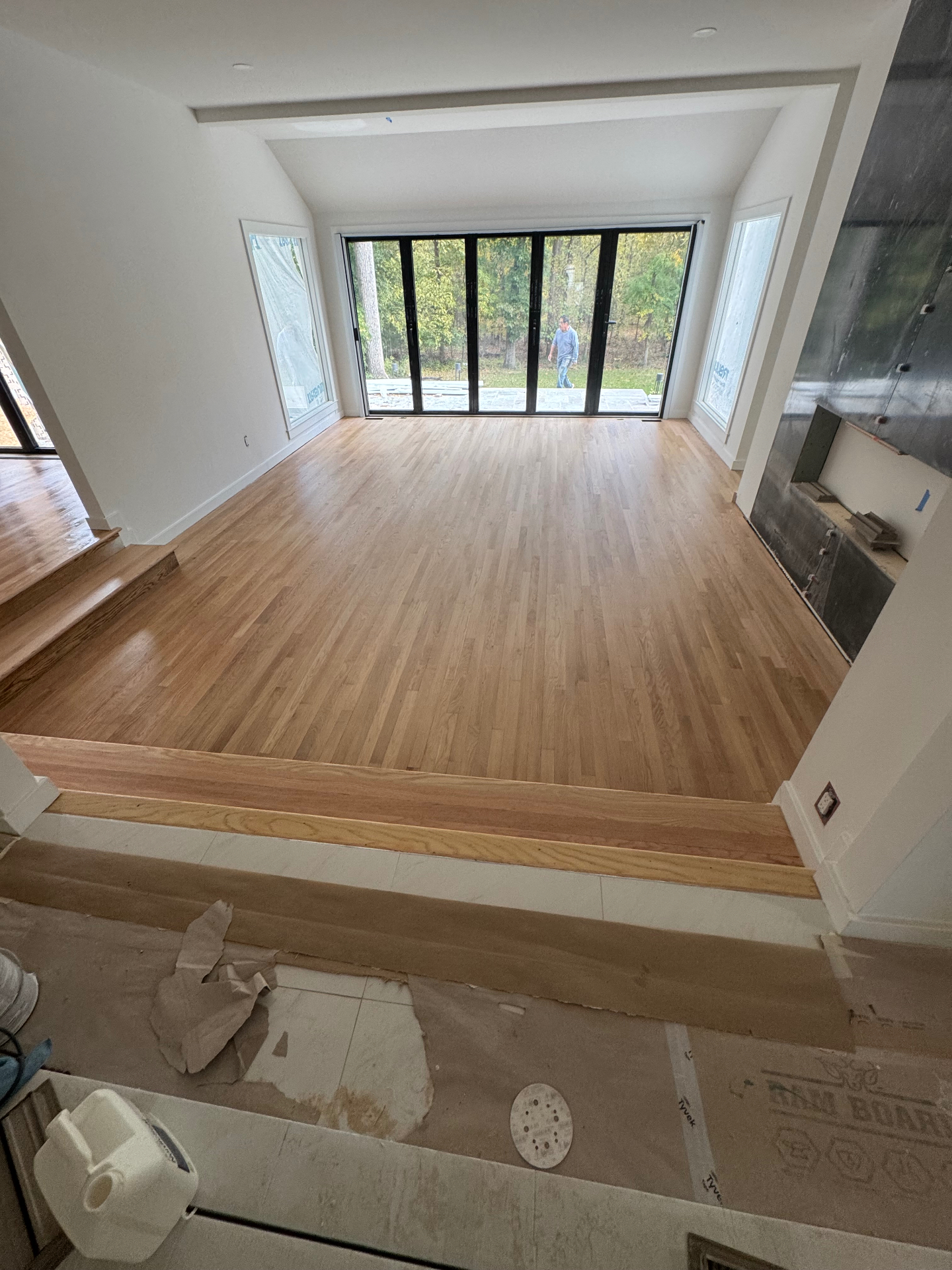 White Oak Great Room Install after
