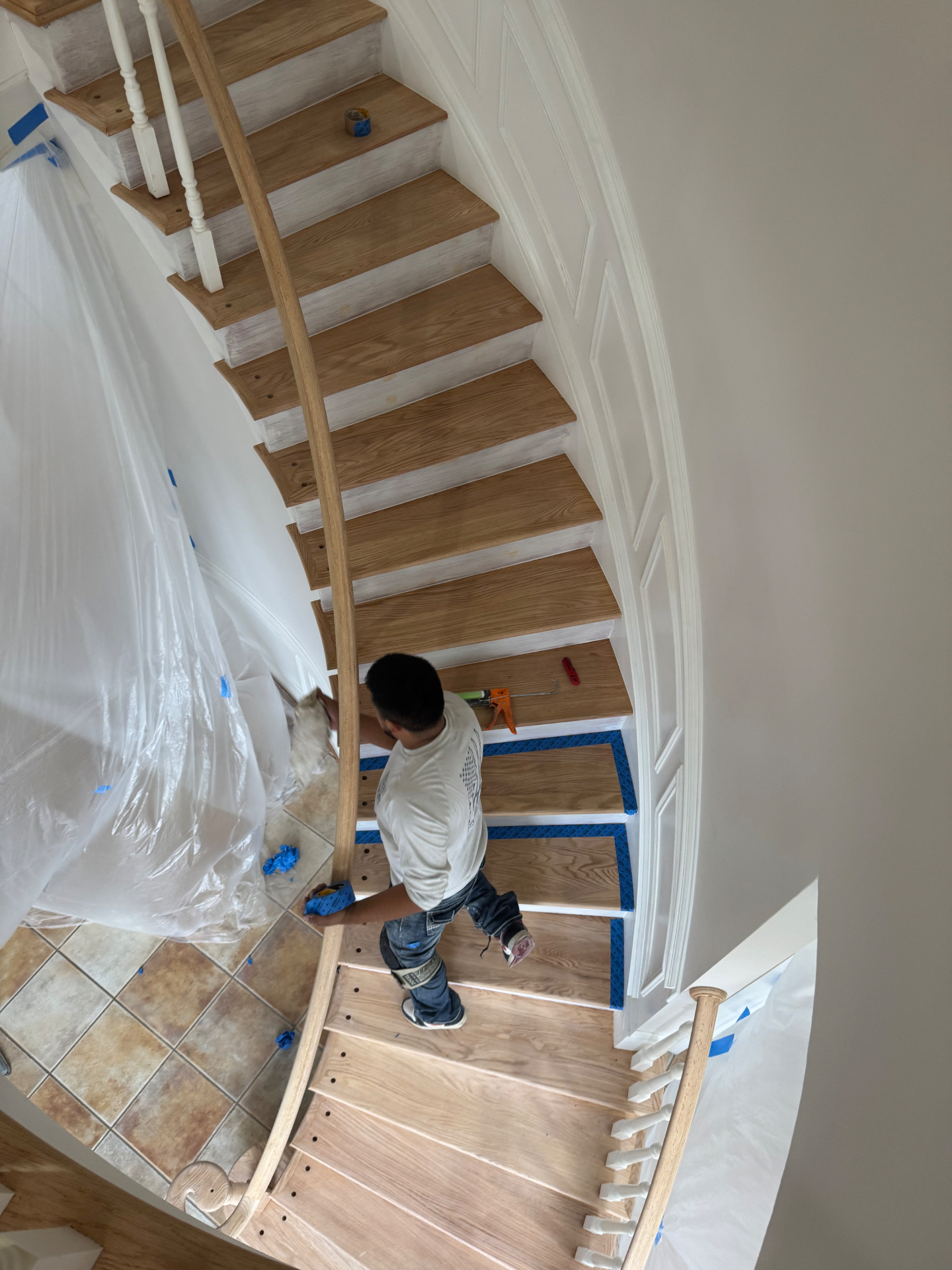 Curved Staircase Rebuild before