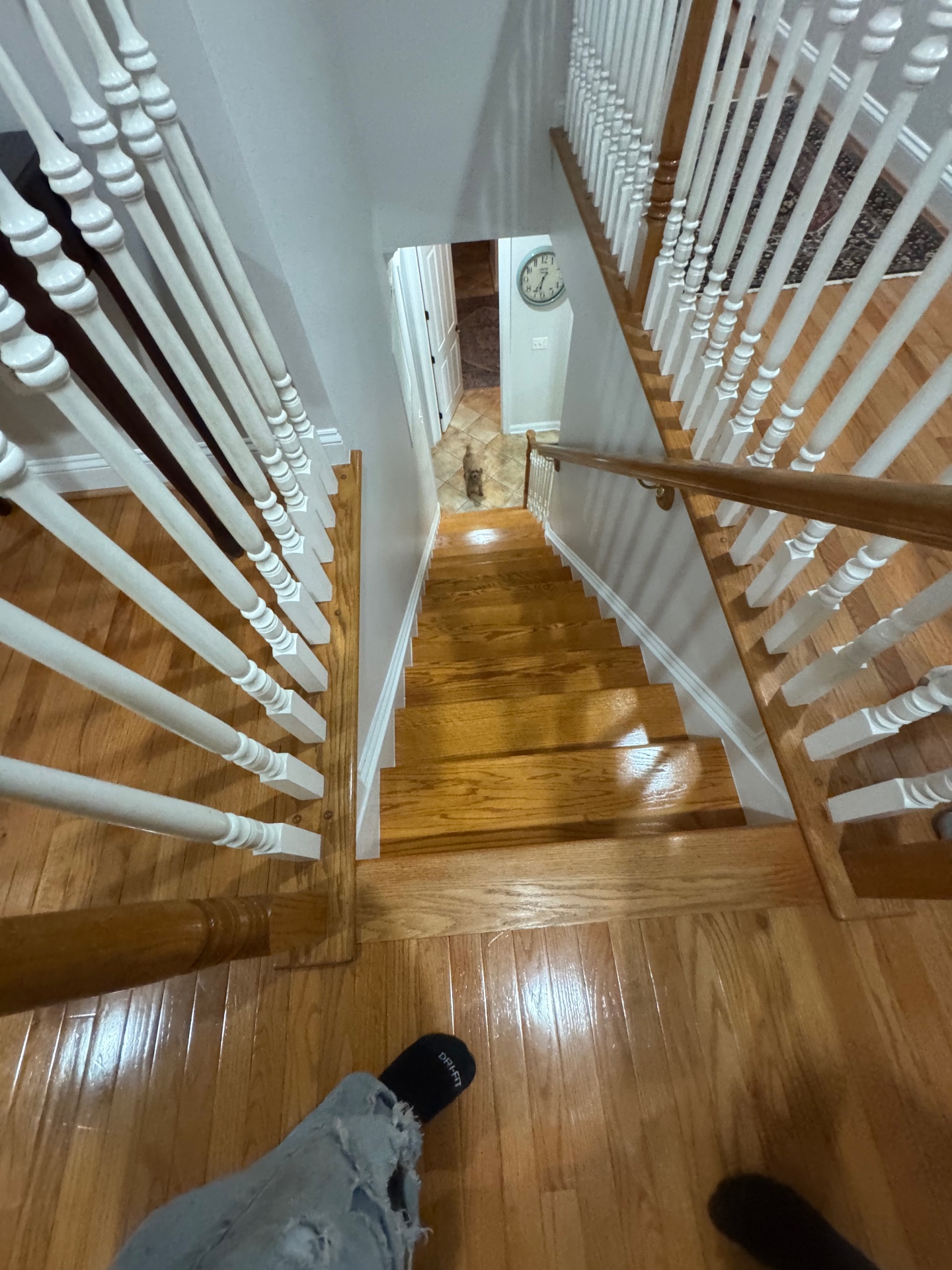 Refinished Oak Staircase before
